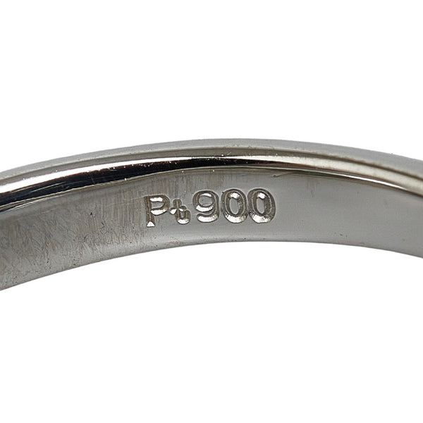 Pt900 プラチナ エメラルド0.30ct ダイヤ0.40ct リング 指輪 レディース 14号 【中古】