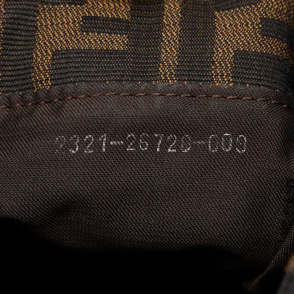 フェンディ ズッカ ハンドバッグ 26726 ブラウン キャンバス レザー レディース FENDI 【中古】