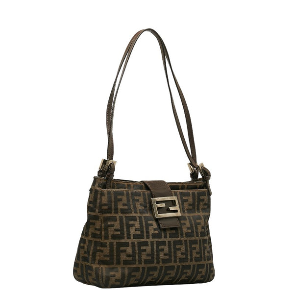 フェンディ ズッカ ハンドバッグ 26726 ブラウン キャンバス レザー レディース FENDI 【中古】