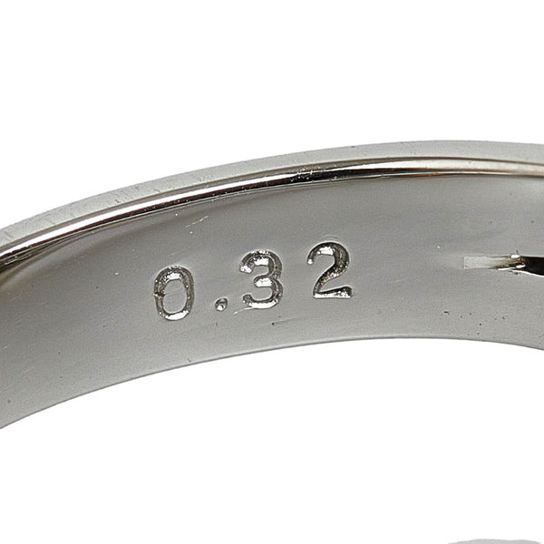 Pt900 プラチナ オパール ダイヤ0.32ct リング 指輪 レディース 13号 【中古】