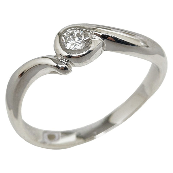 Pt850 プラチナ ダイヤ0.13ct リング 指輪 レディース 10.5号 【中古】