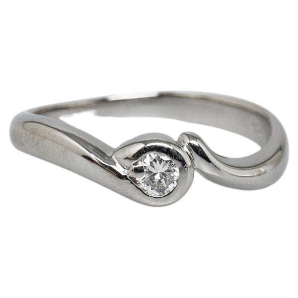 Pt850 プラチナ ダイヤ0.13ct リング 指輪 レディース 10.5号 【中古】