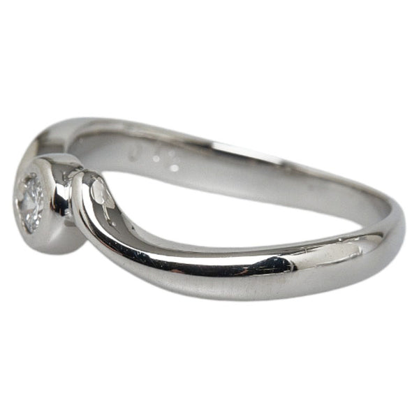 Pt850 プラチナ ダイヤ0.13ct リング 指輪 レディース 10.5号 【中古】