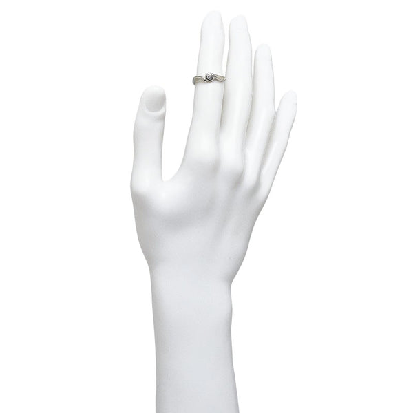 Pt850 プラチナ ダイヤ0.13ct リング 指輪 レディース 10.5号 【中古】