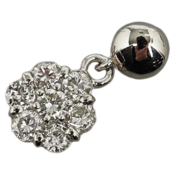 Pt900 プラチナ ダイヤ0.50ct フラワー 花 モチーフ ペンダントトップ レディース 【中古】