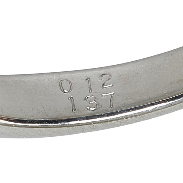 Pt900 プラチナ サファイア1.37ct ダイヤ0.12ct スクエア リング 指輪 レディース 13号 【中古】