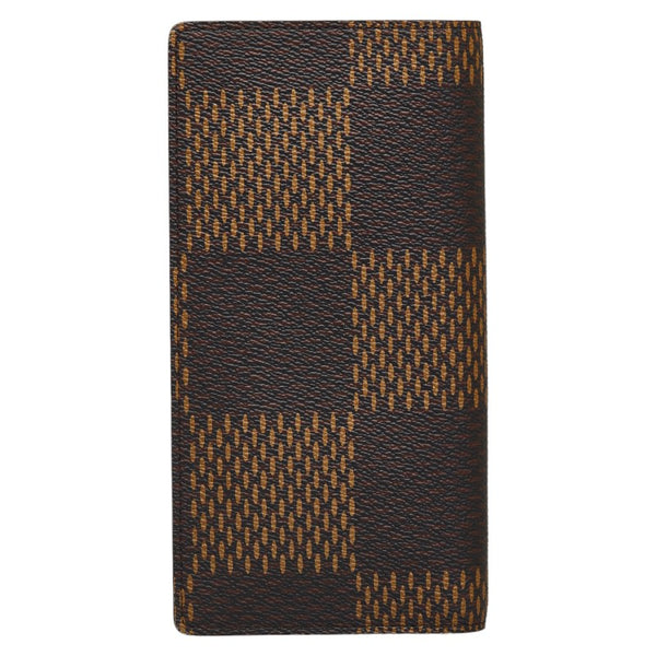 ルイ ヴィトン ダミエ ジャイアント ポルトフォイユ ブラザ 長財布 N60393 ブラウン PVC レザー メンズ LOUIS VUITTON 【中古】