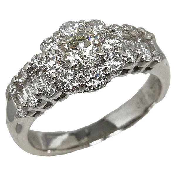 Pt900 プラチナ ダイヤ0.50ct ダイヤ1.20ct リング 指輪 レディース 11.5号 【中古】