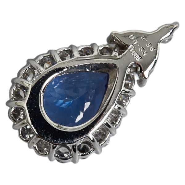 Pt900 プラチナ タンザナイト2.35ct ダイヤ0.53ct ペンダントトップ レディース 【中古】