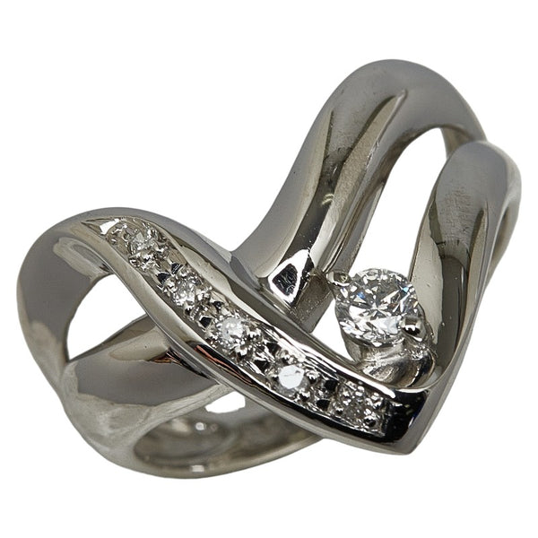 Pt900 プラチナ ダイヤ0.17ct リング 指輪 レディース 11号 【中古】