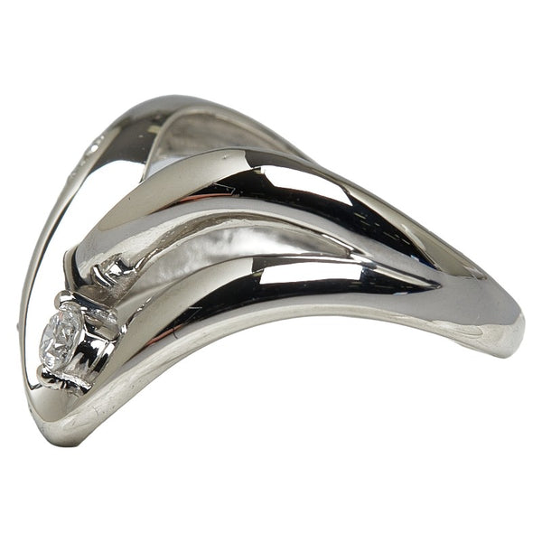 Pt900 プラチナ ダイヤ0.17ct リング 指輪 レディース 11号 【中古】