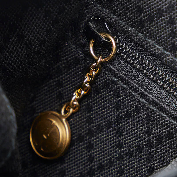 グッチ バンブー リュック バックパック 0032034 ブラック スウェード レディース GUCCI 【中古】