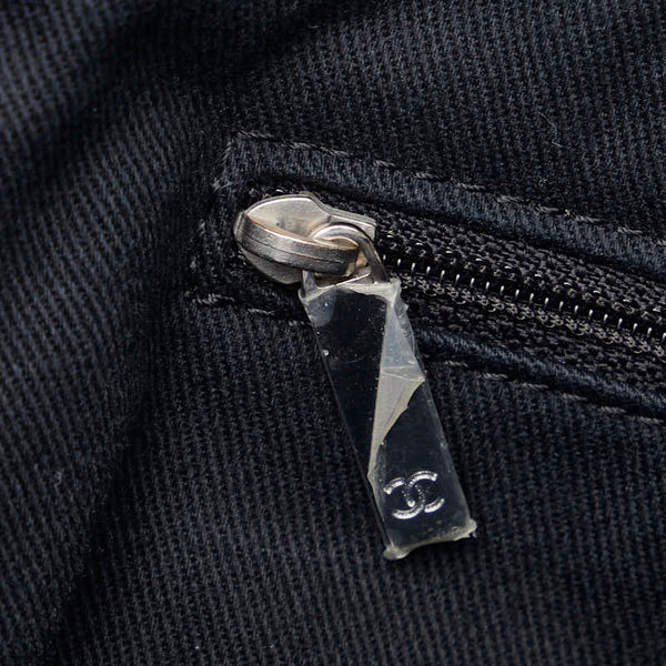 シャネル ドーヴィル ミディアムトートMM ショルダーバッグ トートバッグ グレー ブラック キャンバス レザー レディース CHANEL 【中古】