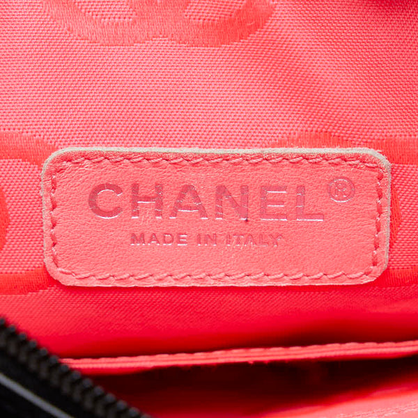 シャネル カンボンライン キルティング 斜め掛け ショルダーバッグ  ブラック レザー レディース CHANEL 【中古】