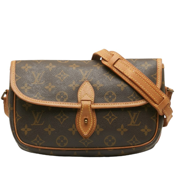 ルイ ヴィトン モノグラム ジベシエールPM 斜め掛け ショルダーバッグ M42248 ブラウン PVC レザー レディース LOUIS VUITTON 【中古】