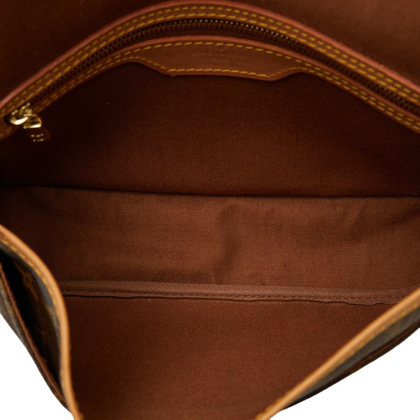 ルイ ヴィトン モノグラム ジベシエールPM 斜め掛け ショルダーバッグ M42248 ブラウン PVC レザー レディース LOUIS VUITTON 【中古】