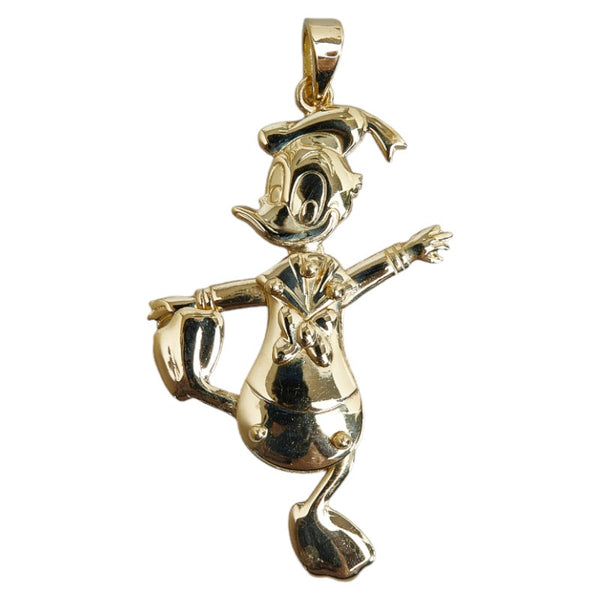 ディズニー K18YG イエローゴールド ドナルド ペンダントトップ レディース Disney 【中古】