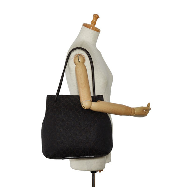 グッチ GG柄 トートバッグ ハンドバッグ 101341 ブラウン キャンバス レザー レディース GUCCI 【中古】