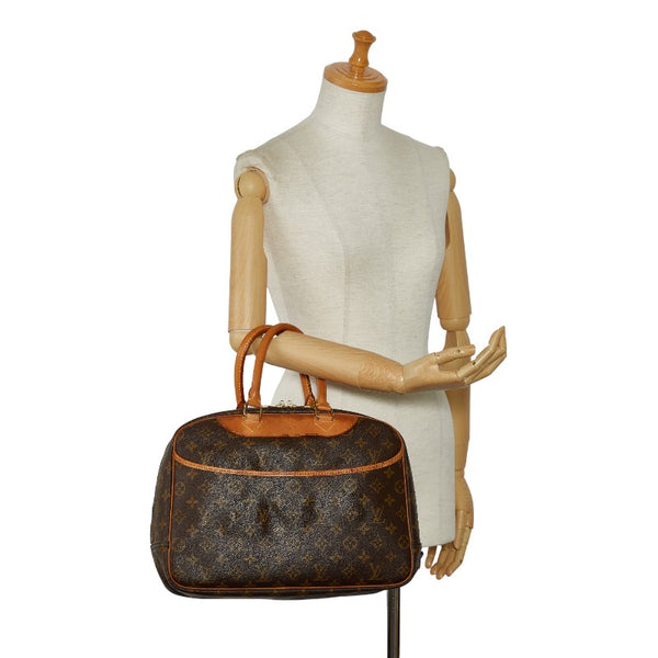ルイ ヴィトン モノグラム ドーヴィル ハンドバッグ M47270 ブラウン PVC レザー レディース LOUIS VUITTON 【中古】