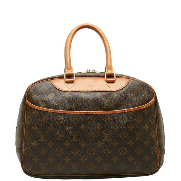 ルイ ヴィトン モノグラム ドーヴィル ハンドバッグ M47270 ブラウン PVC レザー レディース LOUIS VUITTON 【中古】