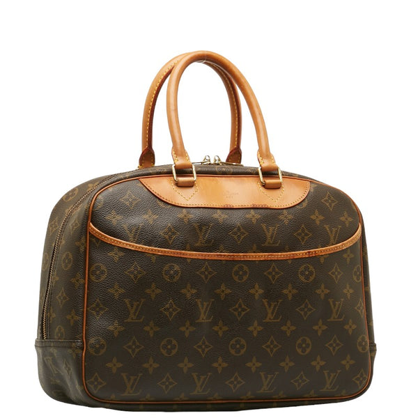 ルイ ヴィトン モノグラム ドーヴィル ハンドバッグ M47270 ブラウン PVC レザー レディース LOUIS VUITTON 【中古】