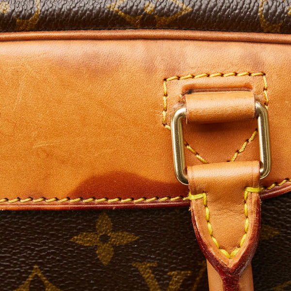 ルイ ヴィトン モノグラム ドーヴィル ハンドバッグ M47270 ブラウン PVC レザー レディース LOUIS VUITTON 【中古】