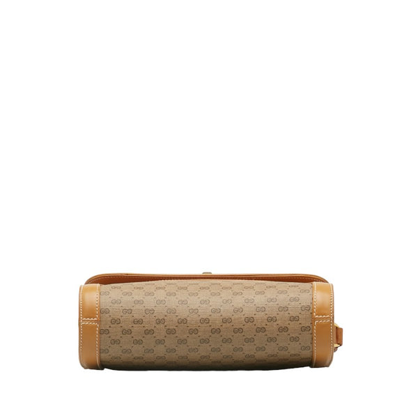 グッチ オールドグッチ マイクロGG 斜め掛け ショルダーバッグ 001 256 ベージュ PVC レザー レディース GUCCI 【中古】