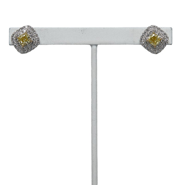 Pt900 プラチナ K18YG イエローゴールド コンビ ダイヤ0.741ct ダイヤ0.40ct ピアス レディース 【中古】