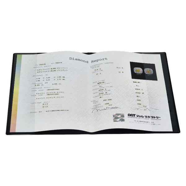 Pt900 プラチナ K18YG イエローゴールド コンビ ダイヤ0.741ct ダイヤ0.40ct ピアス レディース 【中古】