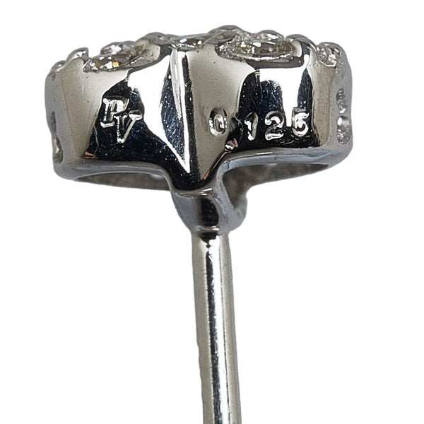 ポンテヴェキオ K18WG ホワイトゴールド ダイヤ0.250ct ハート モチーフ ピアス レディース Ponte Vecchio 【中古】