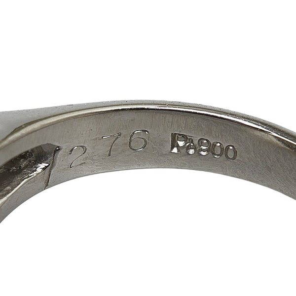 Pt900 プラチナ サファイア2.76ct ダイヤ0.41ct オーバル リング 指輪 レディース 12号 【中古】