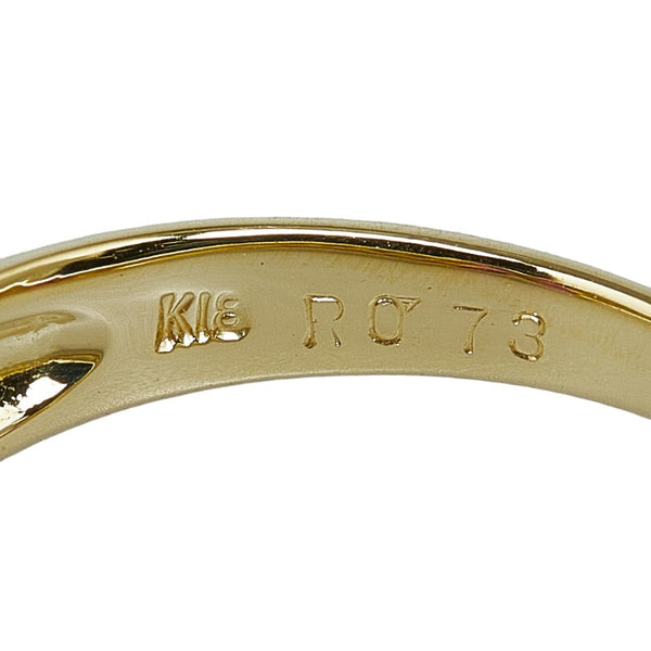 K18YG イエローゴールド ルビー0.73ct ダイヤ0.56ct リング 指輪 レディース 11号 【中古】