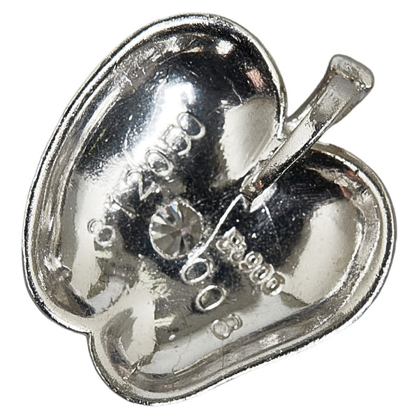 Pt900 プラチナ ダイヤ0.08ct アップル リンゴ ペンダントトップ レディース 【中古】