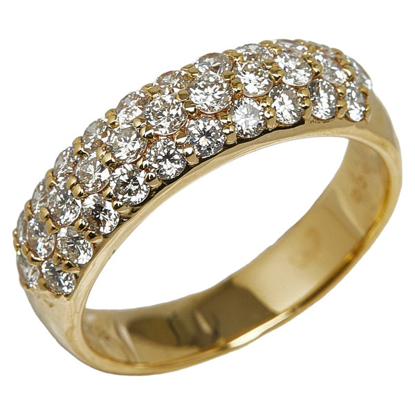 K18YG イエローゴールド ダイヤ1.00ct パヴェ リング 指輪 レディース 11.5号 【中古】