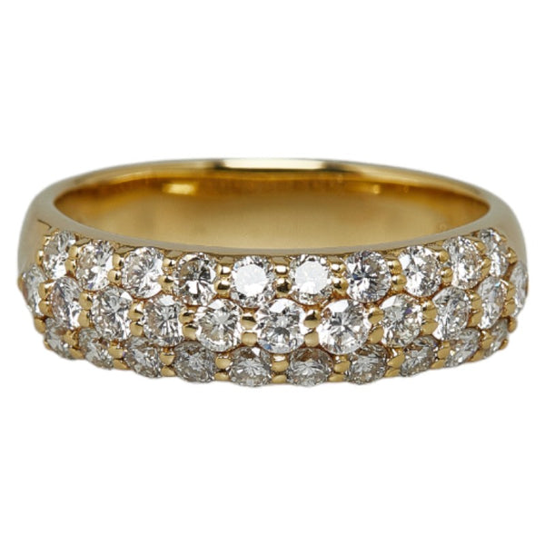 K18YG イエローゴールド ダイヤ1.00ct パヴェ リング 指輪 レディース 11.5号 【中古】