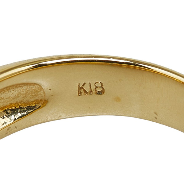K18YG イエローゴールド ダイヤ1.00ct パヴェ リング 指輪 レディース 11.5号 【中古】