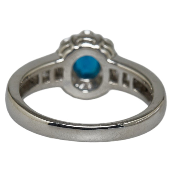 Pt900 プラチナ アパタイト0.344ct ダイヤ0.52ct リング 指輪 レディース 10号 【中古】