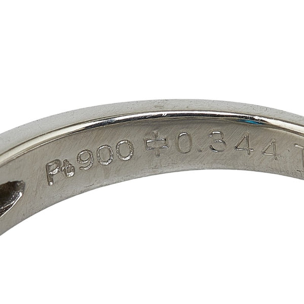 Pt900 プラチナ アパタイト0.344ct ダイヤ0.52ct リング 指輪 レディース 10号 【中古】