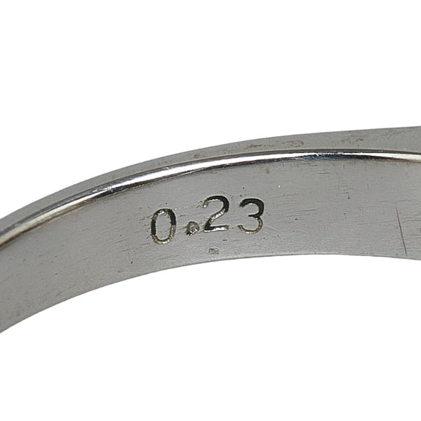 Pt900 プラチナ エメラルド0.56ct ダイヤ0.23ct リング 指輪 レディース 14号 【中古】
