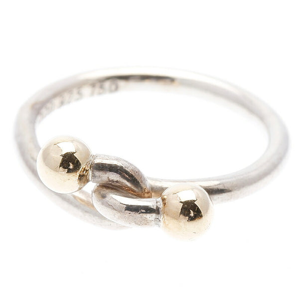 ティファニー SV925 シルバー K18YG イエローゴールド コンビ ラブノット リング 指輪 レディース TIFFANY&Co. 10号 中古