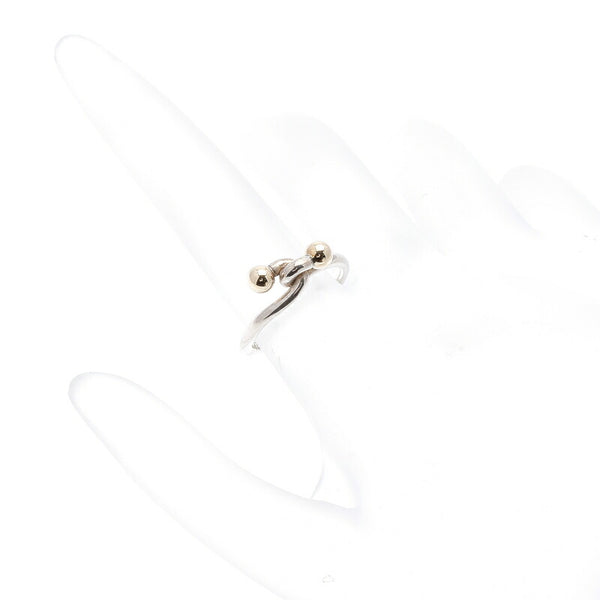 ティファニー SV925 シルバー K18YG イエローゴールド コンビ ラブノット リング 指輪 レディース TIFFANY&Co. 10号 中古