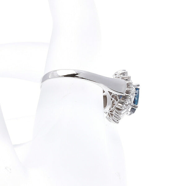 Pt900 プラチナ サファイア1.58ct ダイヤ0.58ct リング 指輪 レディース 12.5号 中古