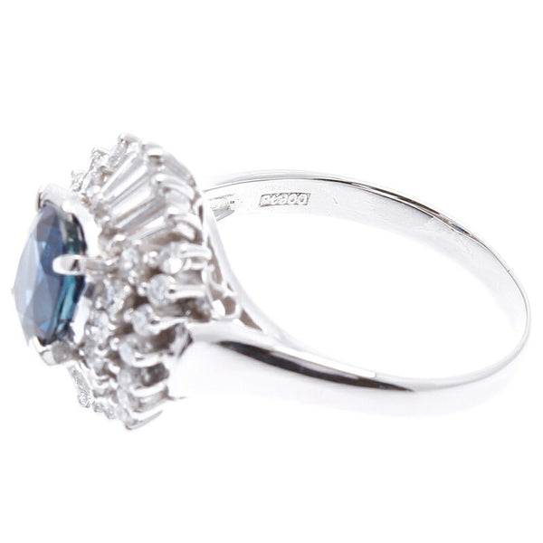 Pt900 プラチナ サファイア1.58ct ダイヤ0.58ct リング 指輪 レディース 12.5号 中古