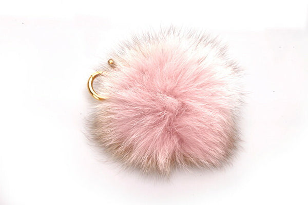 エルメス モンスター ピンク ブラウン ファー キーホルダー レディース HERMES 中古