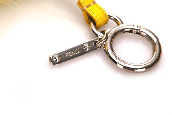 フェンディ モンスター イエロー ファー キーホルダー レディース FENDI 中古