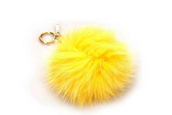 フェンディ モンスター イエロー ファー キーホルダー レディース FENDI 中古