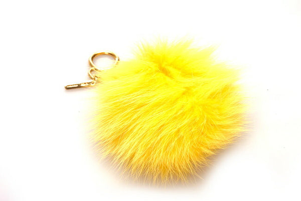 フェンディ モンスター イエロー ファー キーホルダー レディース FENDI 中古