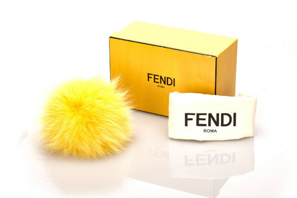 フェンディ モンスター イエロー ファー キーホルダー レディース FENDI 中古