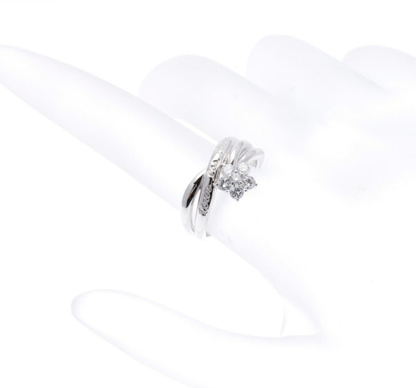 Pt900 プラチナ ダイヤ0.33ct リング 指輪 レディース 10号 中古