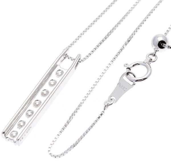 Pt900 プラチナ Pt850 プラチナ ダイヤ0.63ct ネックレス レディース 中古